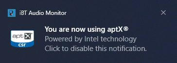 aptX powered by Intel